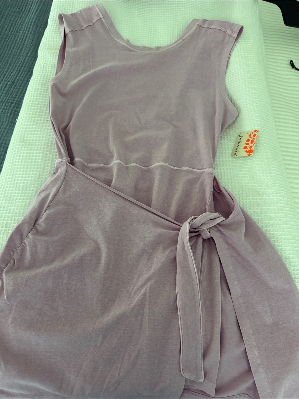 FP Movement by Free People Mauve Tie-Waist Mini Dress